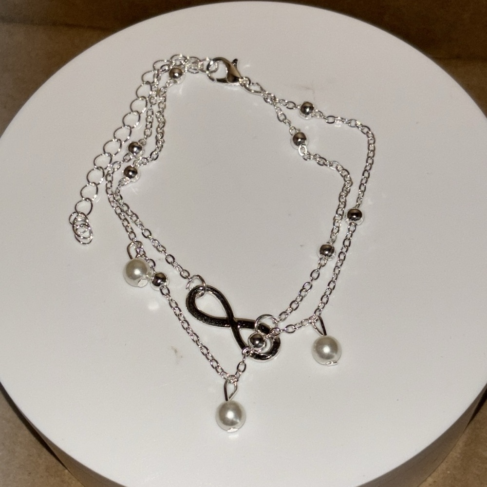 Anklet Double Bracelet Infinity Silver - image 2